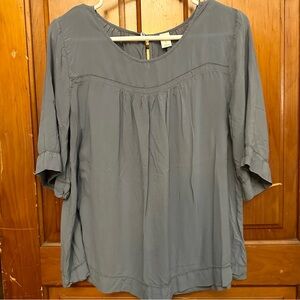 Blue Old Navy Size Large Blouse button neck